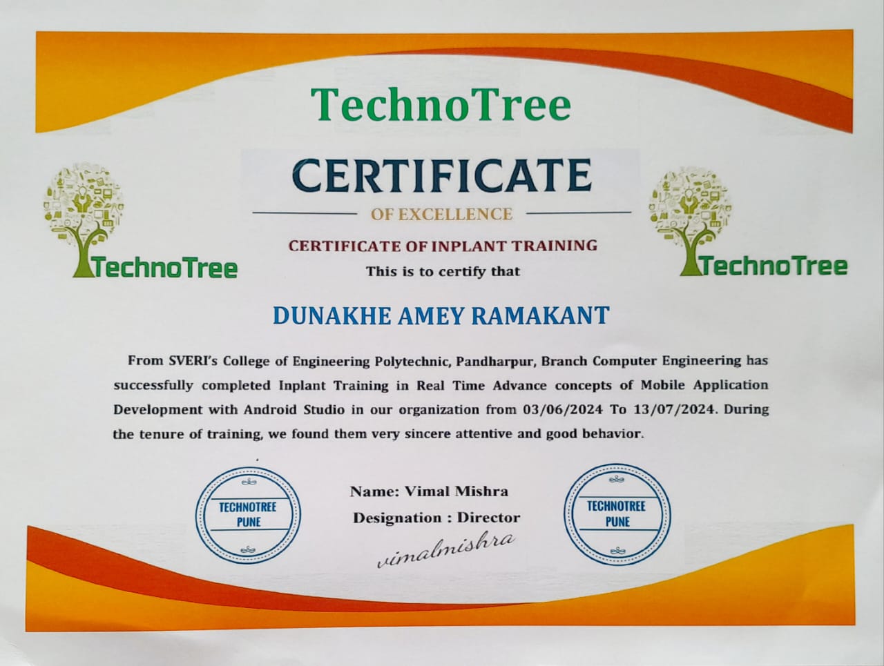 Certificate 1
